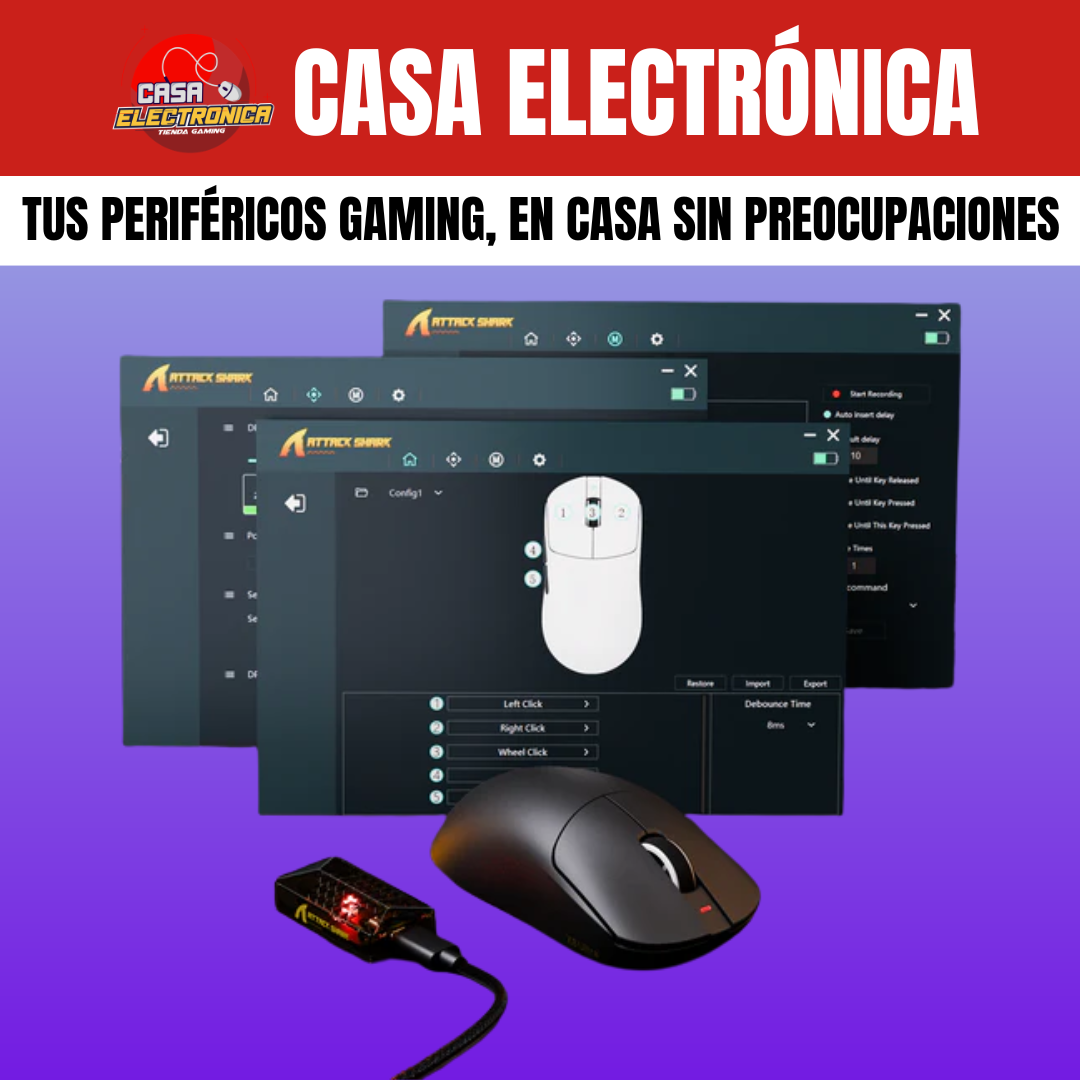 Mouse Inalámbrico Attack Shark X8 PRO Competitivo 8K Polling Rate Trimodo