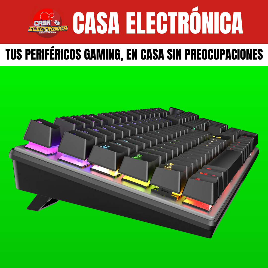Teclado Mecánico Meetion MK009 RD 100% Con Perilla de Volumen