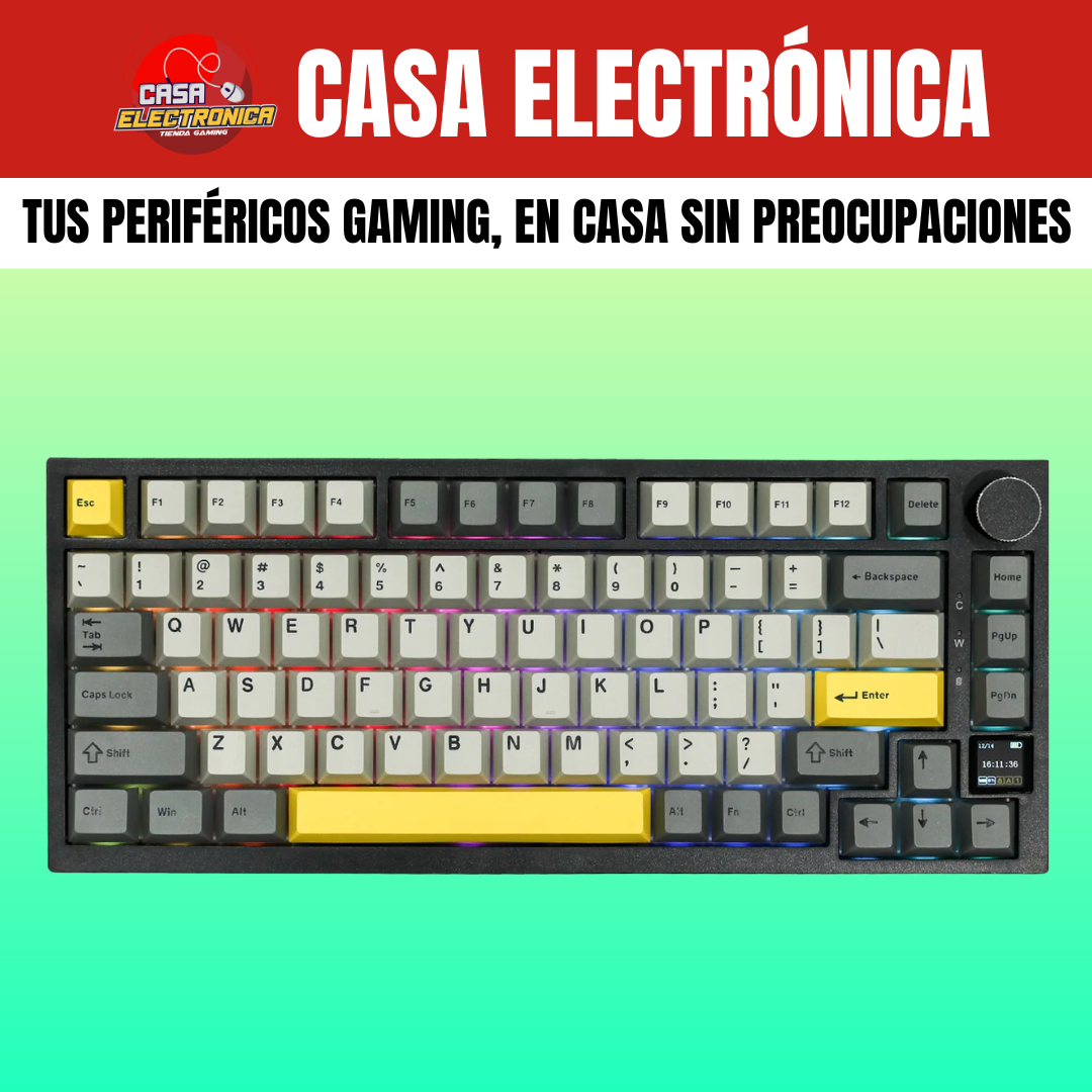 Teclado Mecánico Ajazz AK820 PRO con Pantalla 75% Sonido Cremoso