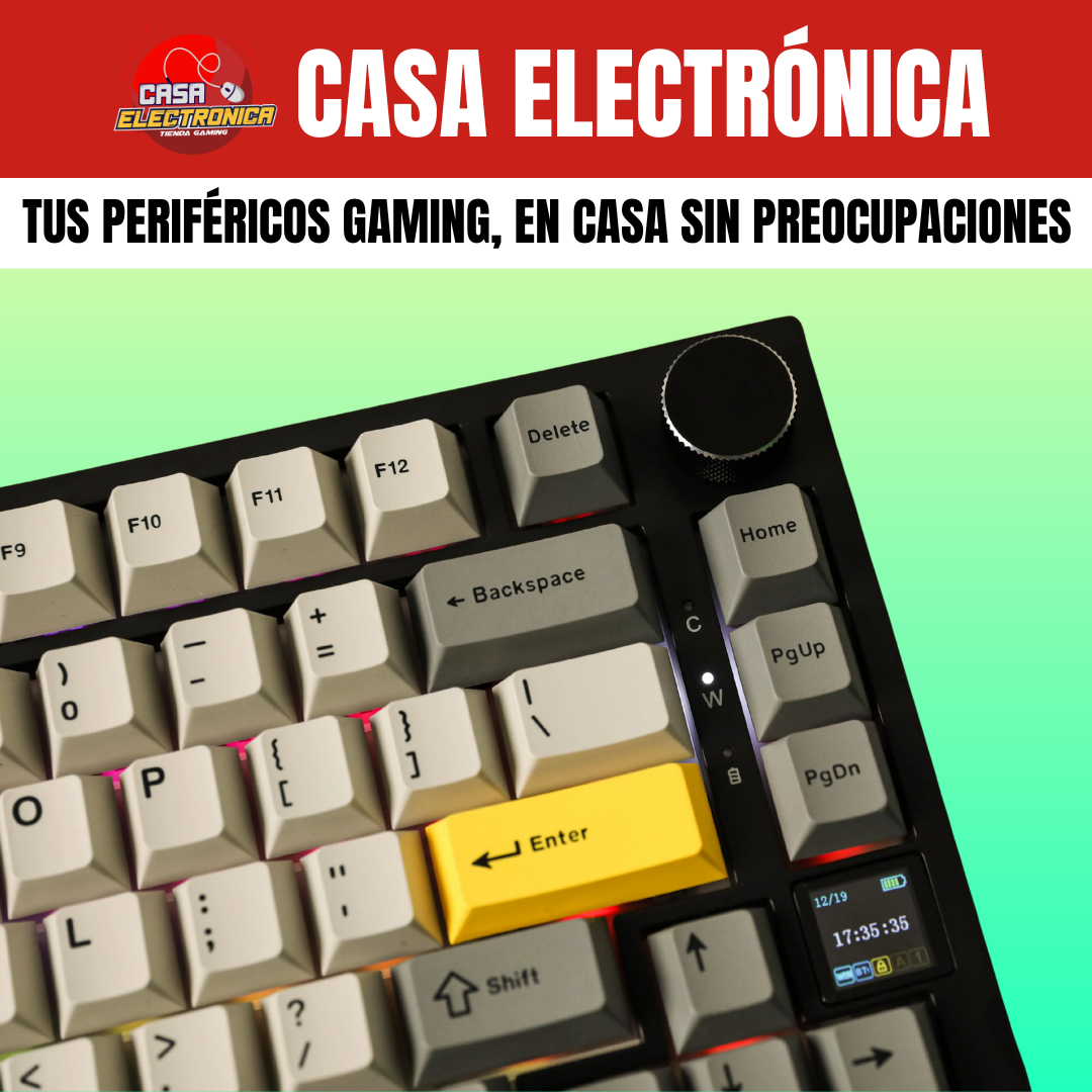 Teclado Mecánico Ajazz AK820 PRO con Pantalla 75% Sonido Cremoso