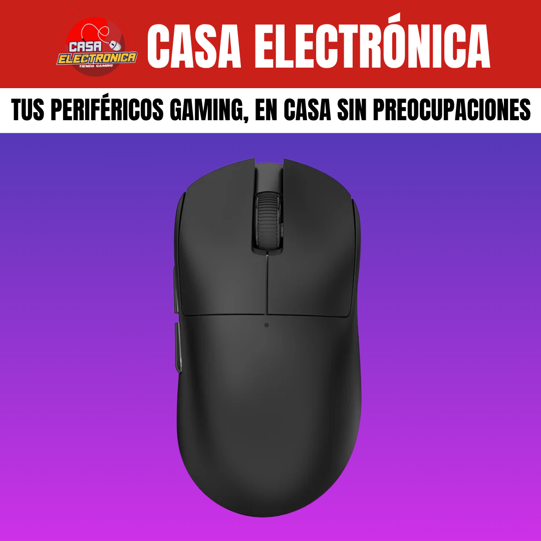 Mouse Inalámbrico Ajazz NJ08 MC Trimodo UltraLigero Gaming Programable 12K