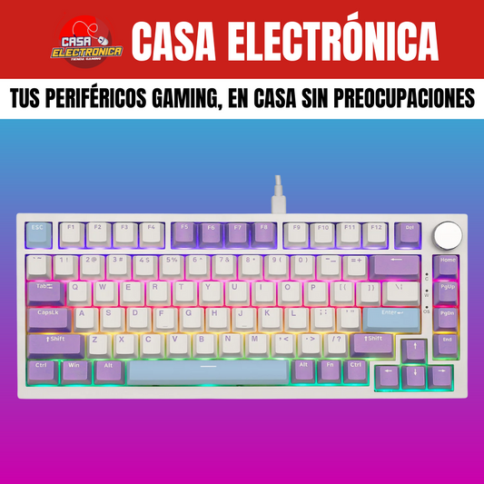 Teclado Mecánico Ajazz AK820 Montaje Gasket 75% Sonido Cremoso
