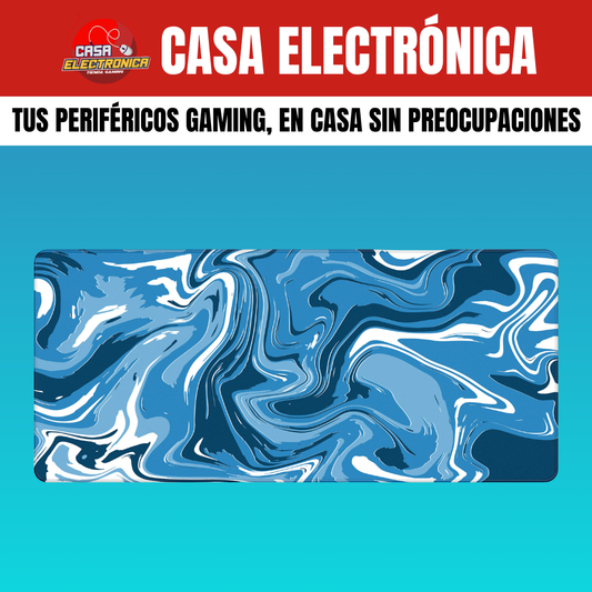 Mousepad Liquid Blue Impermeable Speed Alta Densidad 90 X 40 CM