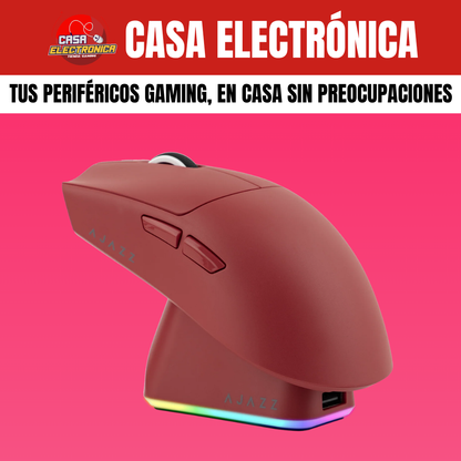 Mouse Inalámbrico Ajazz AJ139P V3 MC Trimodo Base de Carga RGB Competitivo