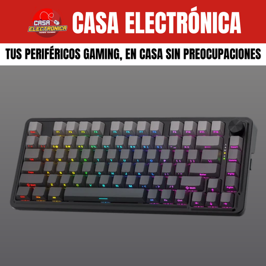 Teclado Mecánico Inalámbrico Redragon Ucal PRO 75% Sonido Cremoso RGB