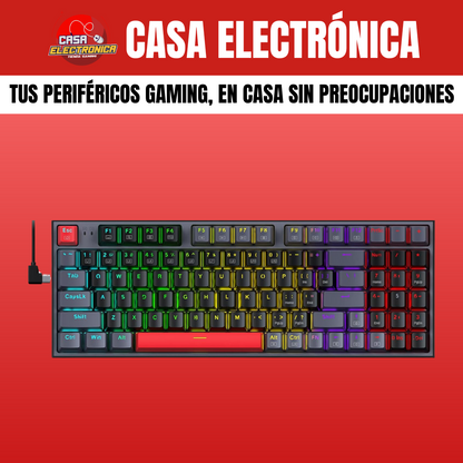 Teclado Mecánico Redragon Kitava LITE K636GLR-R 90%