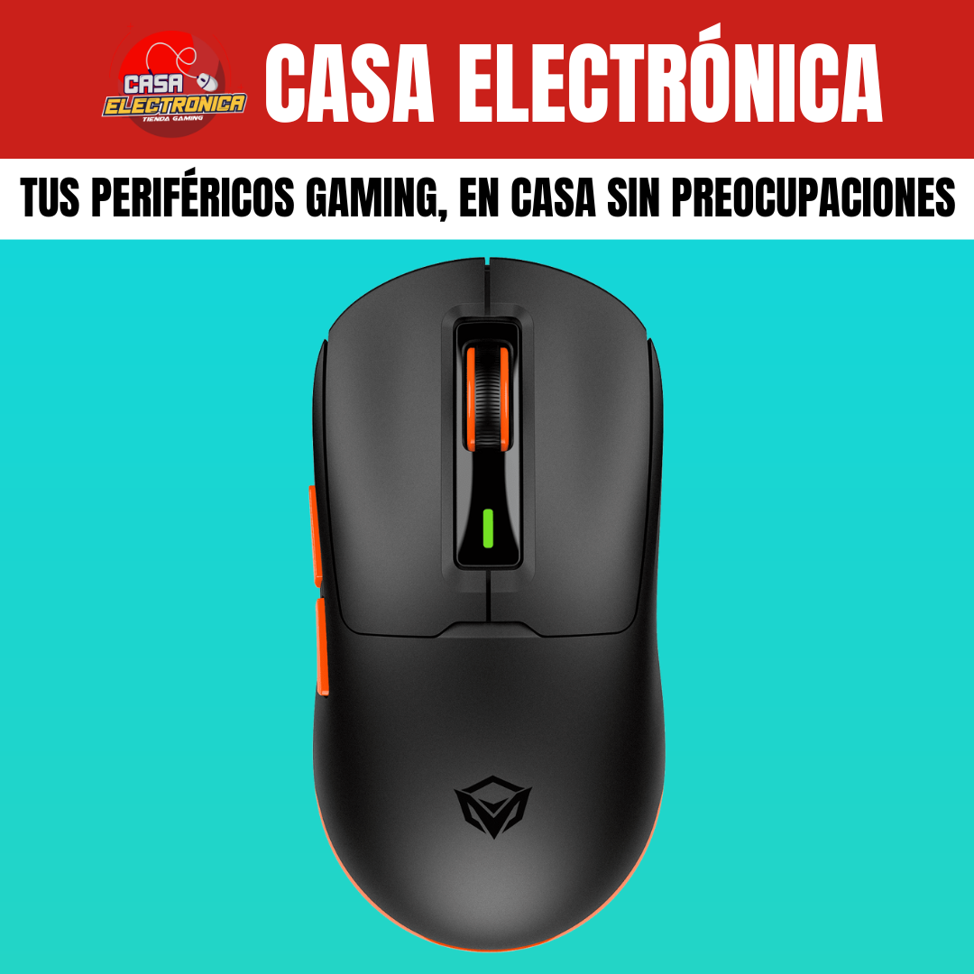 Mouse Inalámbrico Meetion GW24 Trimodo RGB 8K DPI Ligero