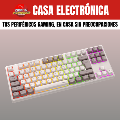 Teclado Mecánico Inalámbrico Español Meetion MK14 TKL Gasket Sonido Cremoso