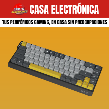 Teclado Mecánico Ajazz NK68 V2 65% Rainbow Reclinable Moderno Gaming