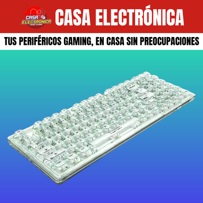 Teclado Mecánico EYooso Z94 Transparente 90% Gamer