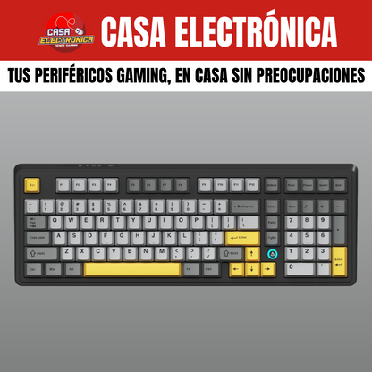 Teclado Inalámbrico Mecánico Ajazz AK980 Sonido Cremoso Gasket RGB