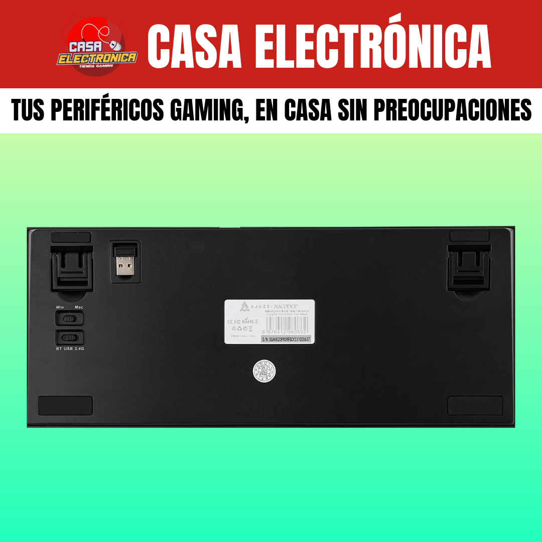 Teclado Mecánico Ajazz AK820 PRO con Pantalla 75% Sonido Cremoso