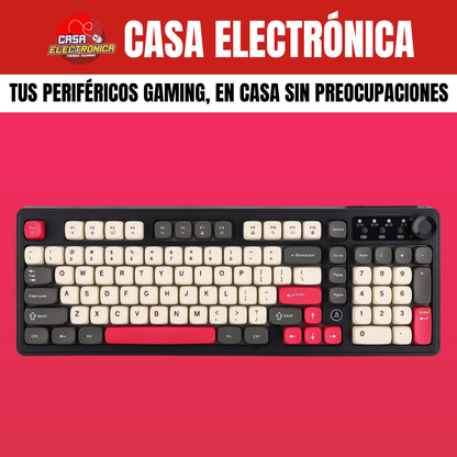 Teclado Semi Mecánico Inalámbrico Ajazz AF98 Plus Trimodo RGB 100%