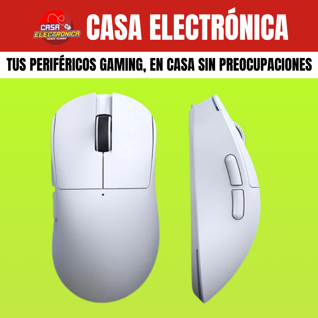 Mouse Inalámbrico Ajazz NJ08 MC Trimodo UltraLigero Gaming Programable 12K