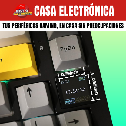 Teclado Mecánico Ajazz AK820 PRO con Pantalla 75% Sonido Cremoso