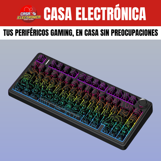Teclado Inalámbrico Aula F75 PRO Mecánico 75% Sonido Cremoso Gasket RGB