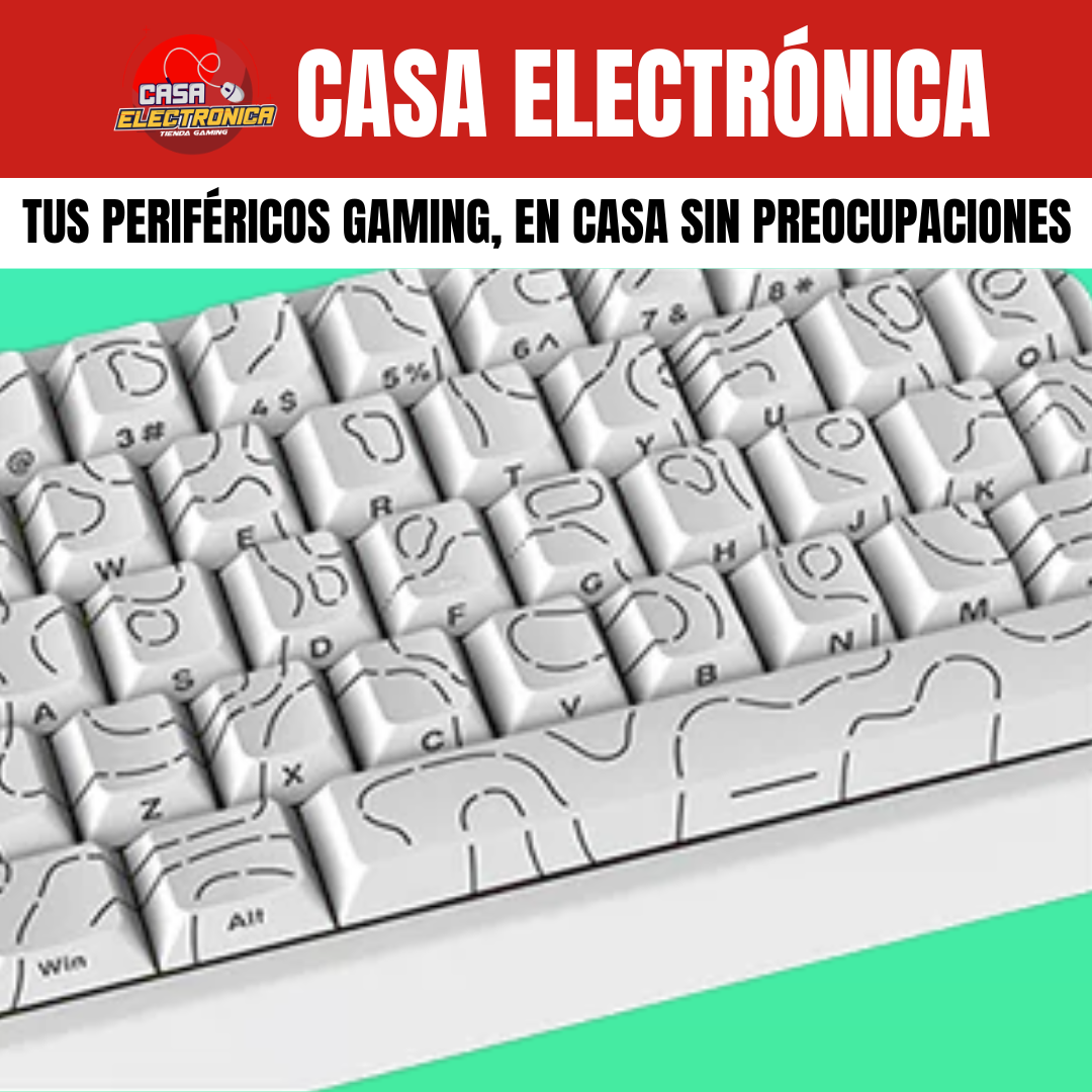 Teclado Mecánico Ajazz NK68 V2 65% Rainbow Reclinable Moderno Gaming
