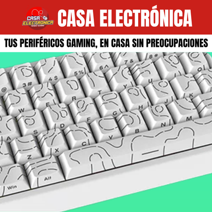Teclado Mecánico Ajazz NK68 V2 65% Rainbow Reclinable Moderno Gaming