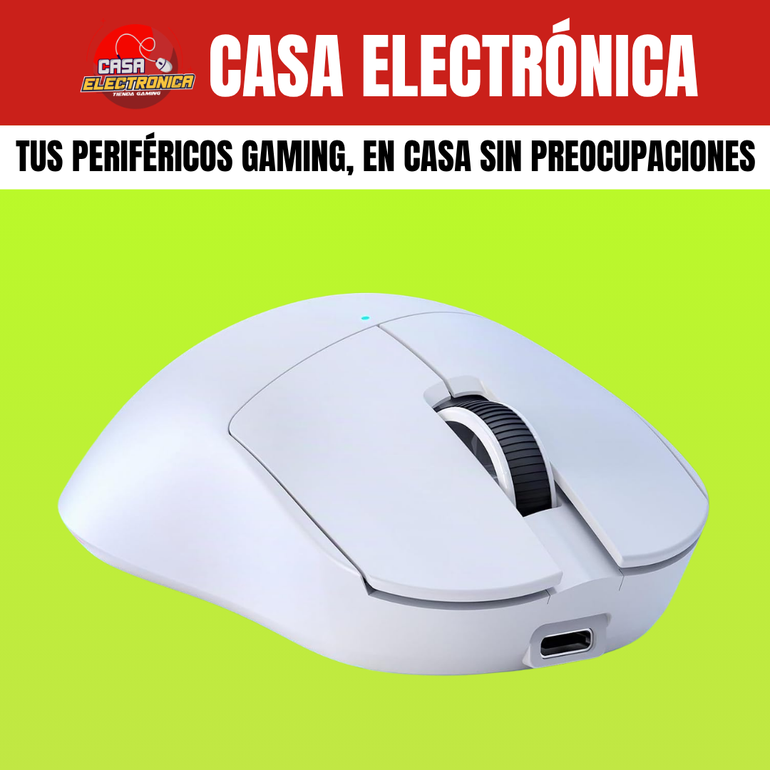 Mouse Inalámbrico Ajazz NJ08 MC Trimodo UltraLigero Gaming Programable 12K