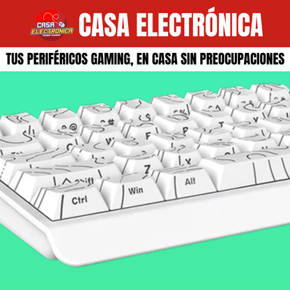 Teclado Mecánico Ajazz NK68 V2 65% Rainbow Reclinable Moderno Gaming
