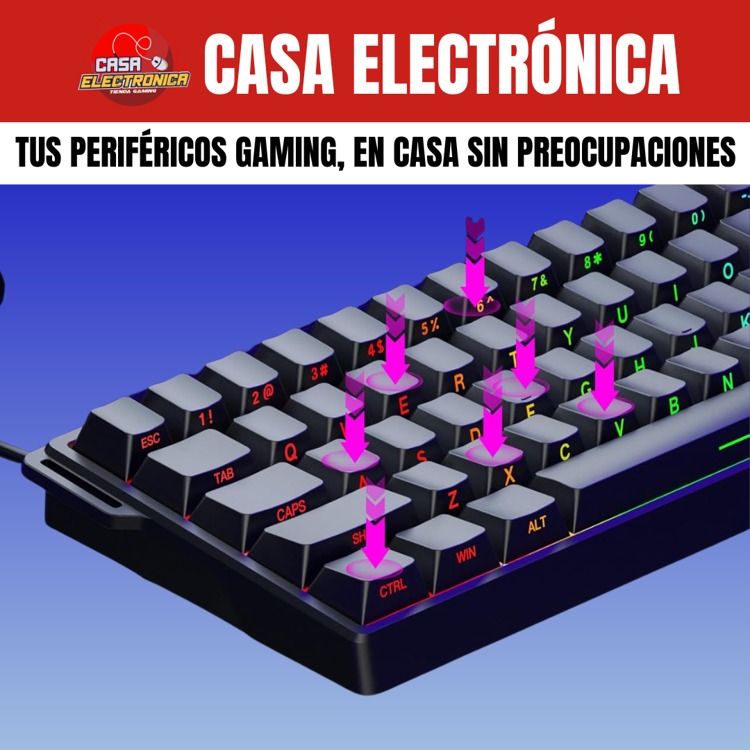 Teclado Magnético Aula Win60 HE RGB 8K Polling Rate Competitivo RGB