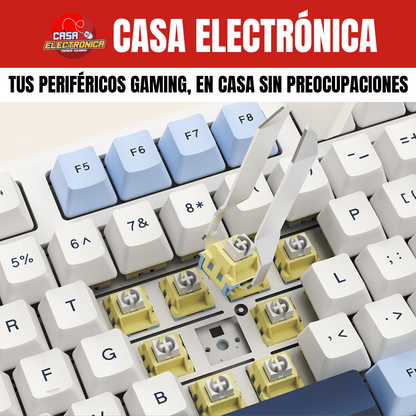 Teclado Mecánico Ajazz AK980 Sonido Cremoso Montaje Gasket RGB 100%