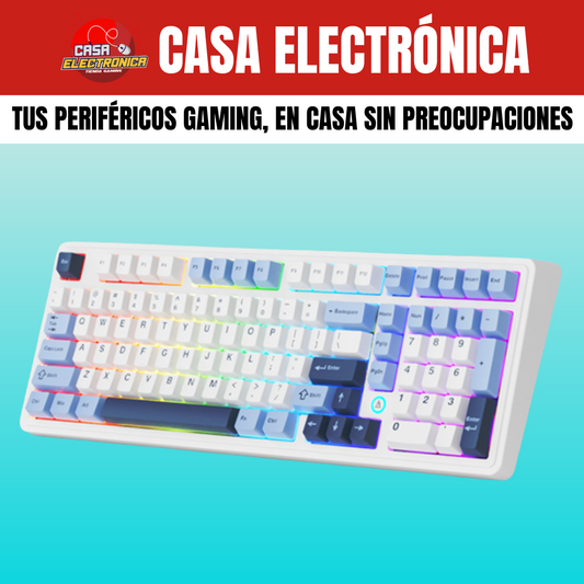 Teclado Mecánico Ajazz AK980 Sonido Cremoso Montaje Gasket RGB 100%