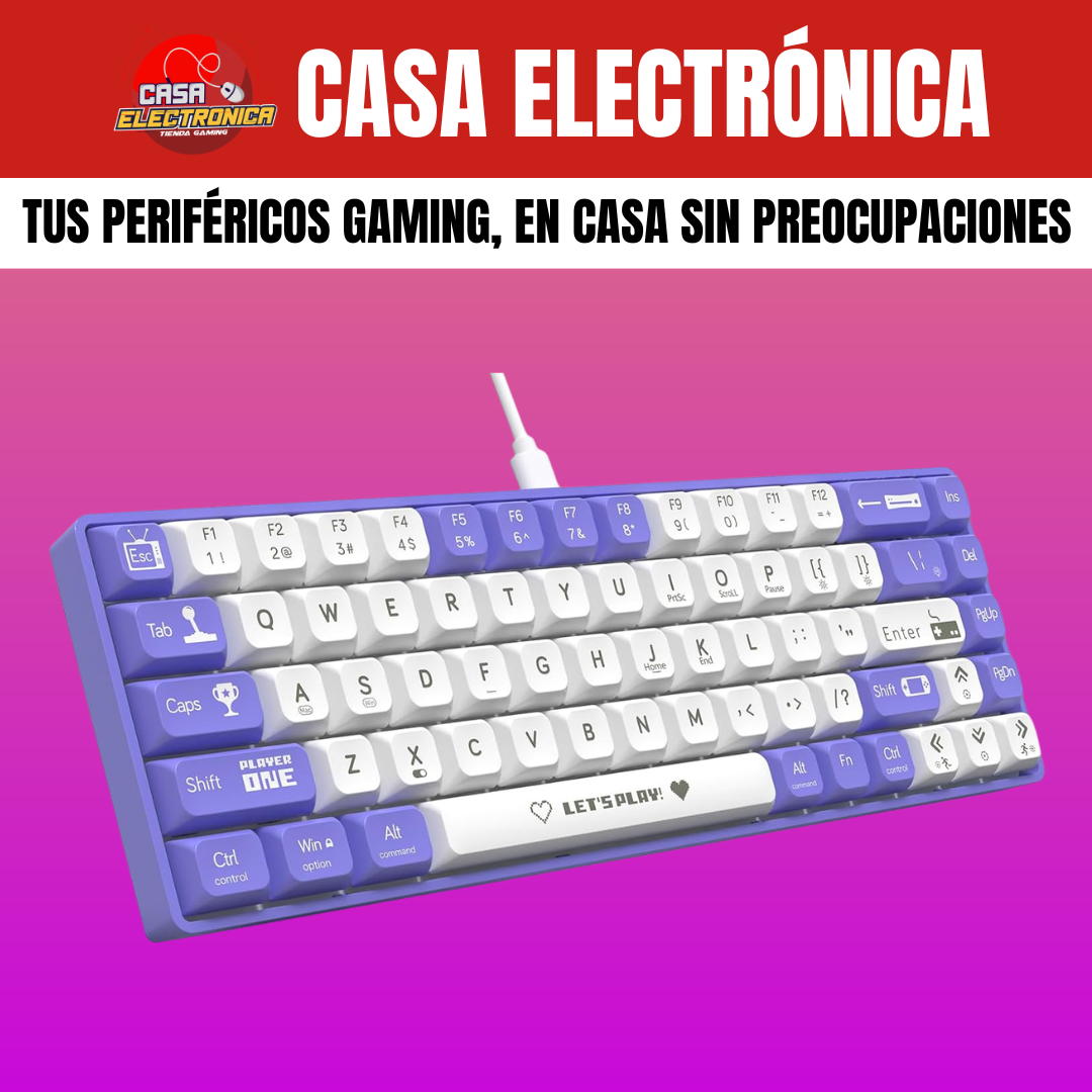 Teclado Mecánico Ajazz AK680 Led 65% Gaming Switch Rojo