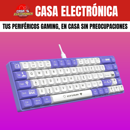 Teclado Mecánico Ajazz AK680 Led 65% Gaming Switch Rojo