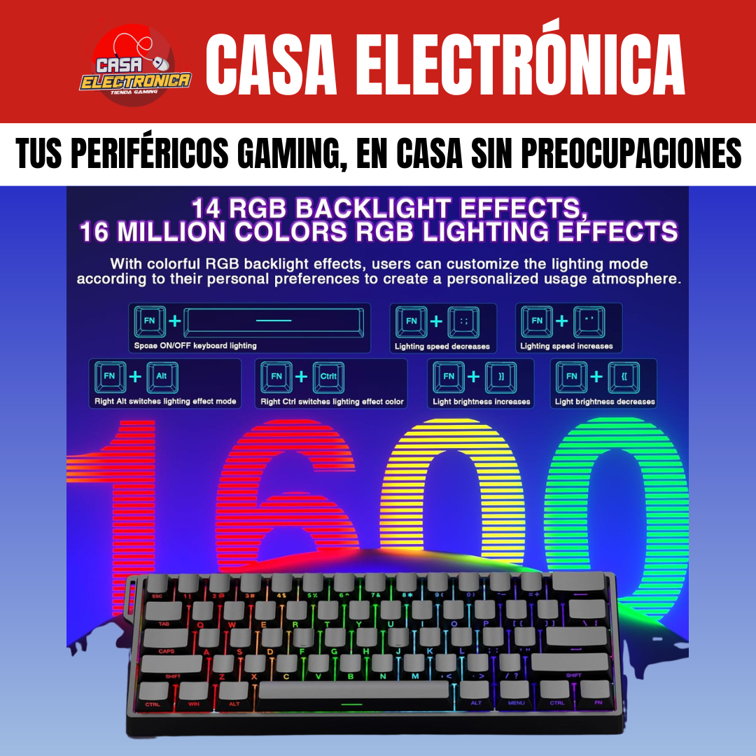 Teclado Magnético Aula Win60 HE RGB 8K Polling Rate Competitivo RGB