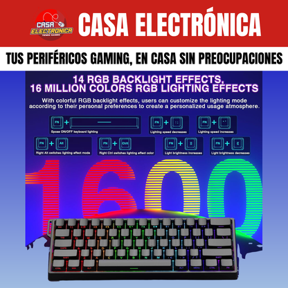 Teclado Magnético Aula Win60 HE RGB 8K Polling Rate Competitivo RGB