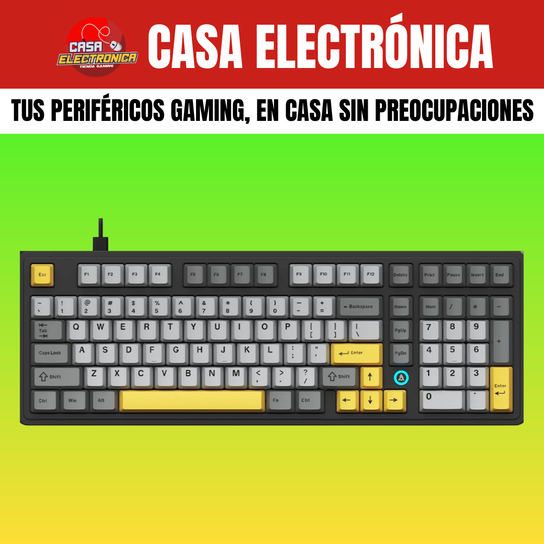 Teclado Mecánico Ajazz AK980 Sonido Cremoso Montaje Gasket RGB 100%