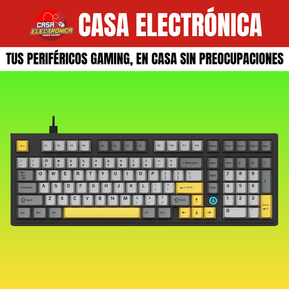 Teclado Mecánico Ajazz AK980 Sonido Cremoso Montaje Gasket RGB 100%
