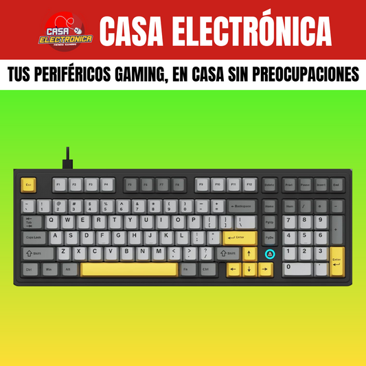 Teclado Mecánico Ajazz AK980 Sonido Cremoso Montaje Gasket RGB 100%