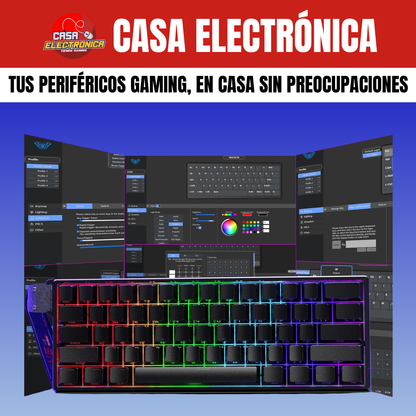 Teclado Magnético Aula Win60 HE RGB 8K Polling Rate Competitivo RGB