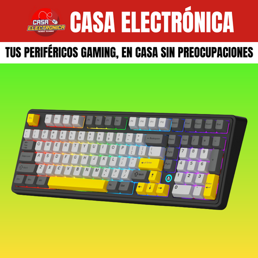 Teclado Mecánico Ajazz AK980 Sonido Cremoso Montaje Gasket RGB 100%