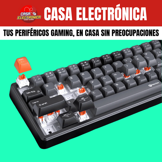 Teclado Mecánico Inalámbrico Meetion MK12 RGB Gasket Sonido Cremoso