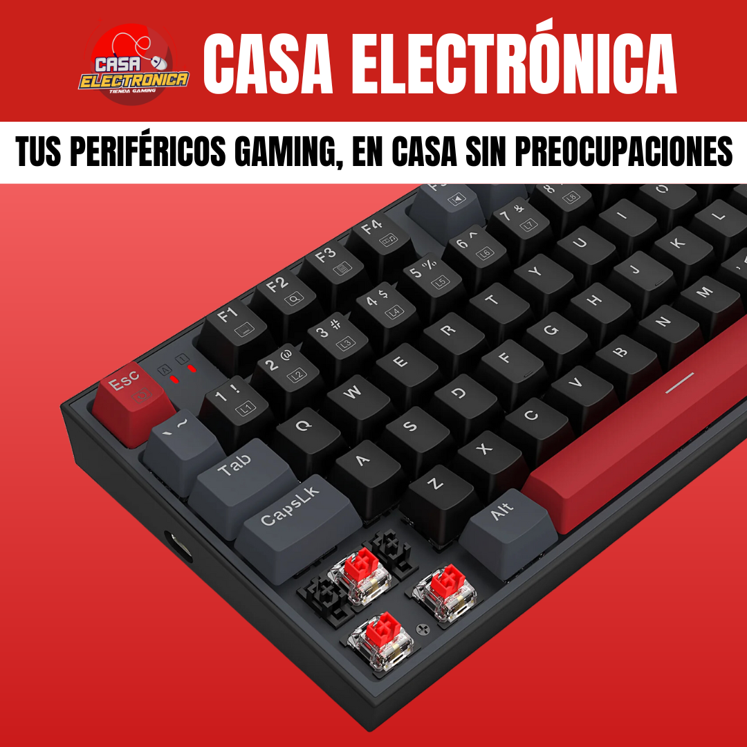 Teclado Mecánico Redragon Kitava LITE K636GLR-R 90%