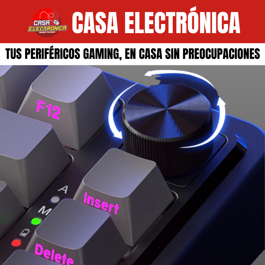 Teclado Mecánico Inalámbrico Redragon Ucal PRO 75% Sonido Cremoso RGB