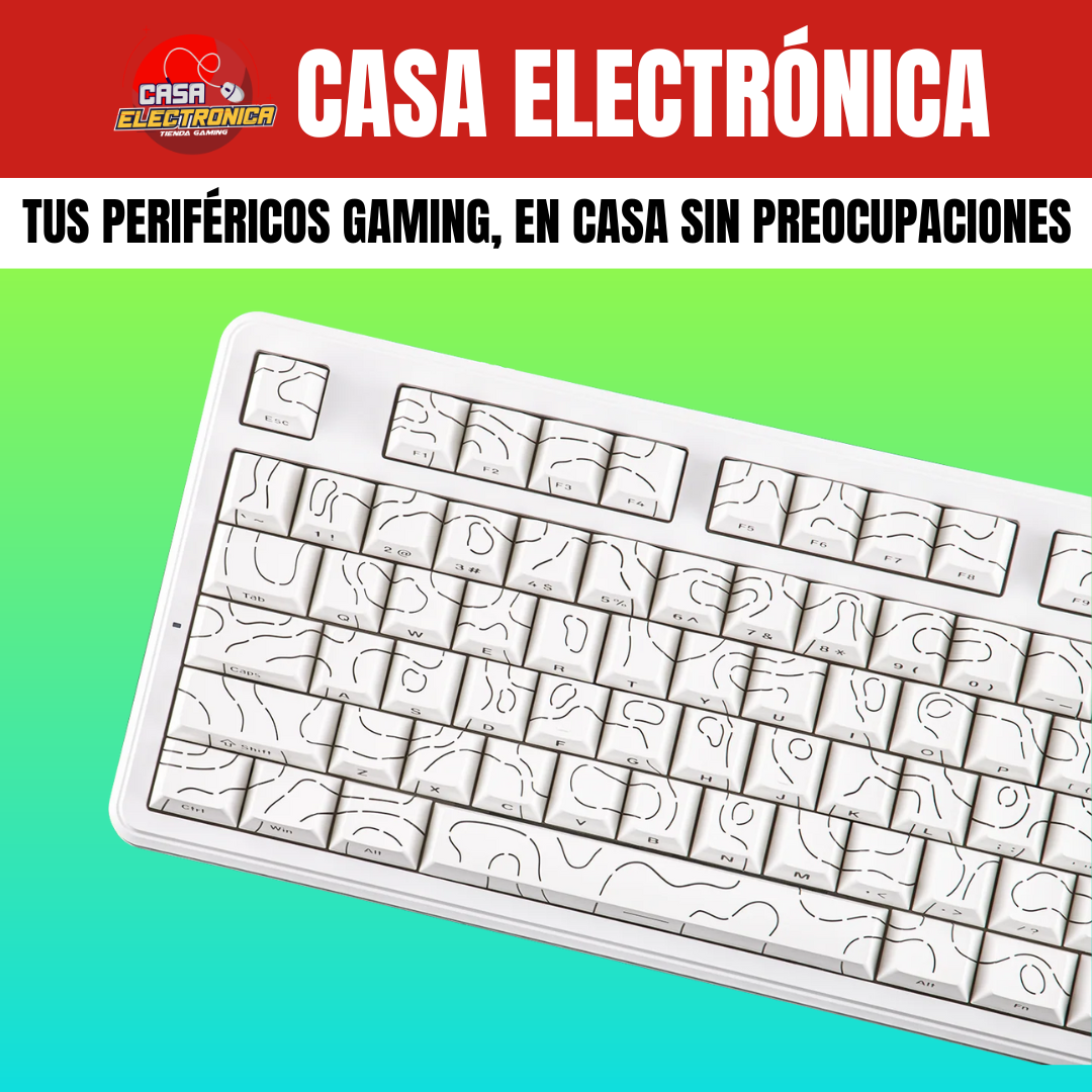 Teclado Inalámbrico Ajazz MK87 Sonido Cremoso Pantalla Ultra Duración 10.000 mAH