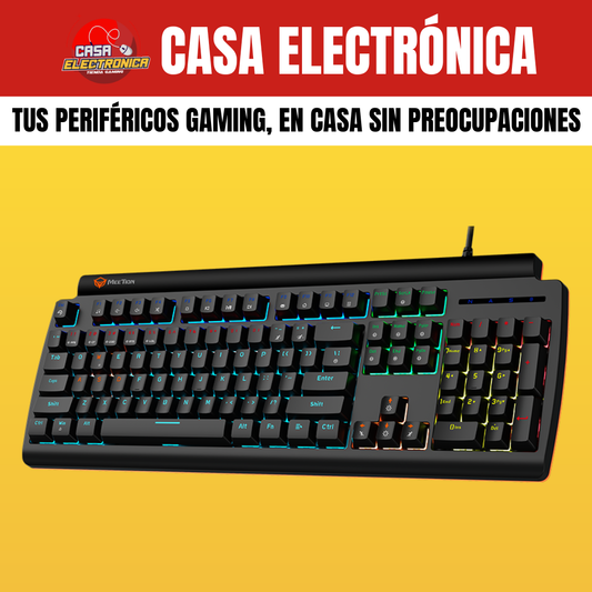 Teclado Mecánico Meetion MK600MX Olly Go 100% Rainbow