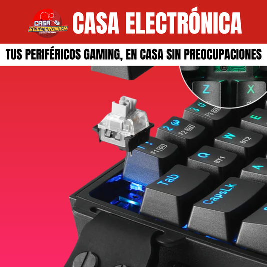Teclado Inalámbrico Mecánico Redragon Castor PRO K631 con Banda Trimodo RGB