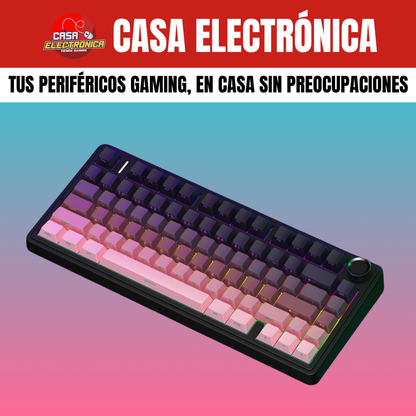 Teclado Inalámbrico Aula F75 PRO Mecánico 75% Sonido Cremoso Gasket RGB