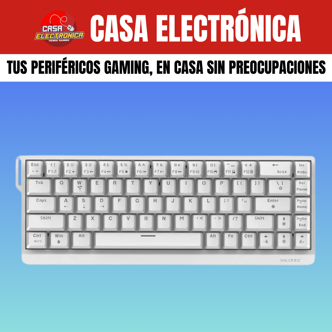 Teclado Mecánico Ajazz NK68 V2 65% Rainbow Reclinable Moderno Gaming