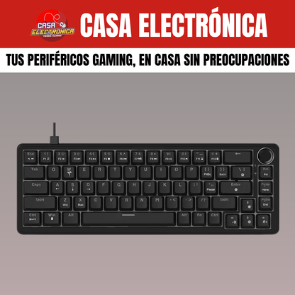 Teclado Mecánico Ajazz AK690 Gasket Sonido Cremoso con Perilla 65%