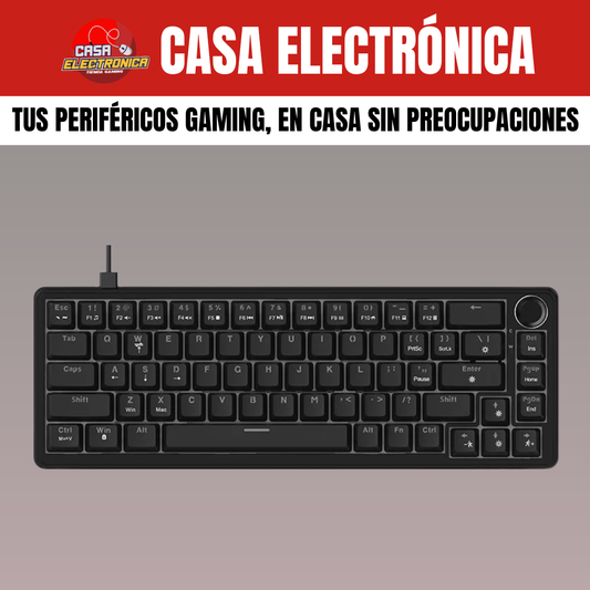 Teclado Mecánico Ajazz AK690 Gasket Sonido Cremoso con Perilla 65%
