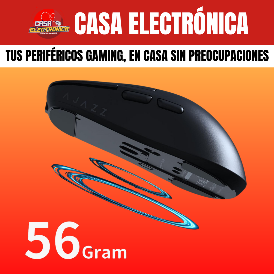 Mouse Inalámbrico Ajazz AJ159 PRO 8K HZ Polling Rate RGB Trimodo Base de Carga