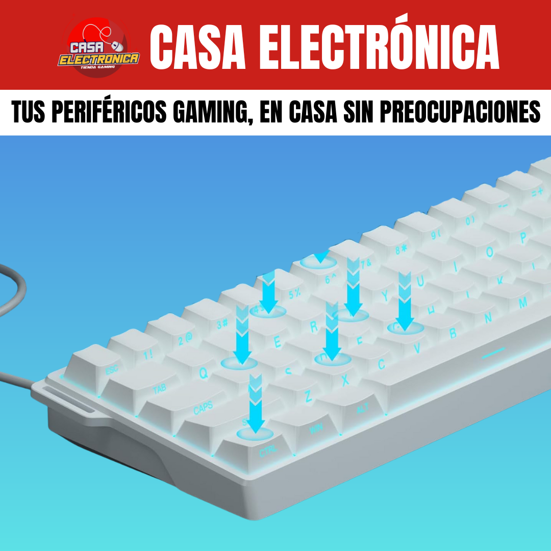 Teclado Magnético Aula Win60 He 8.000 Polling Rate RGB Rappid Trigger