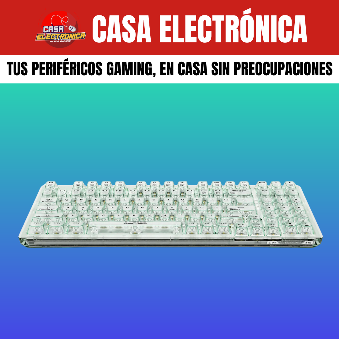 Teclado Mecánico EYooso Z94 Transparente 90% Gamer