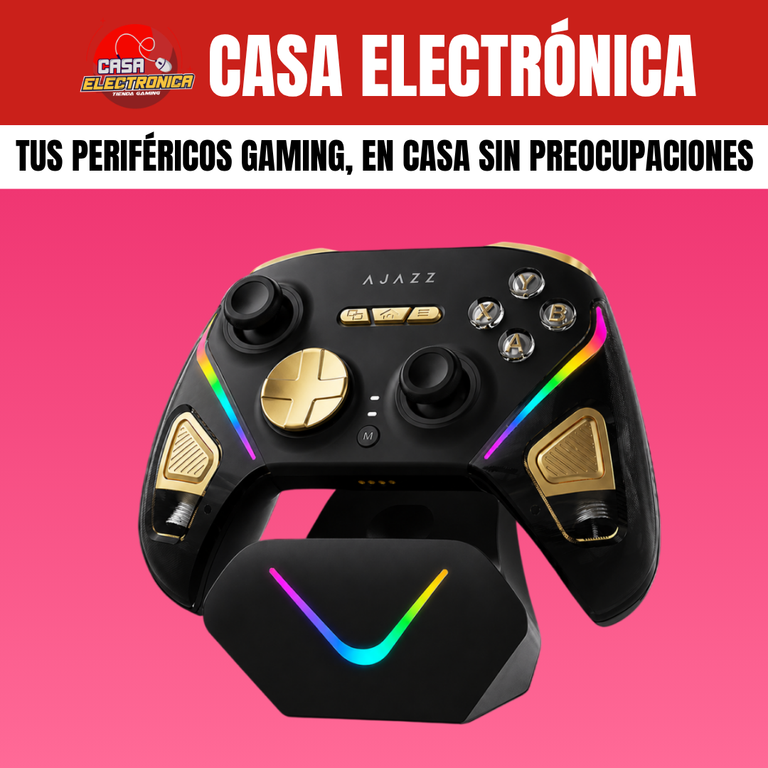Mando Ajazz GP100 con Base de Carga Hall Effect RGB 800 mAH Trimodo